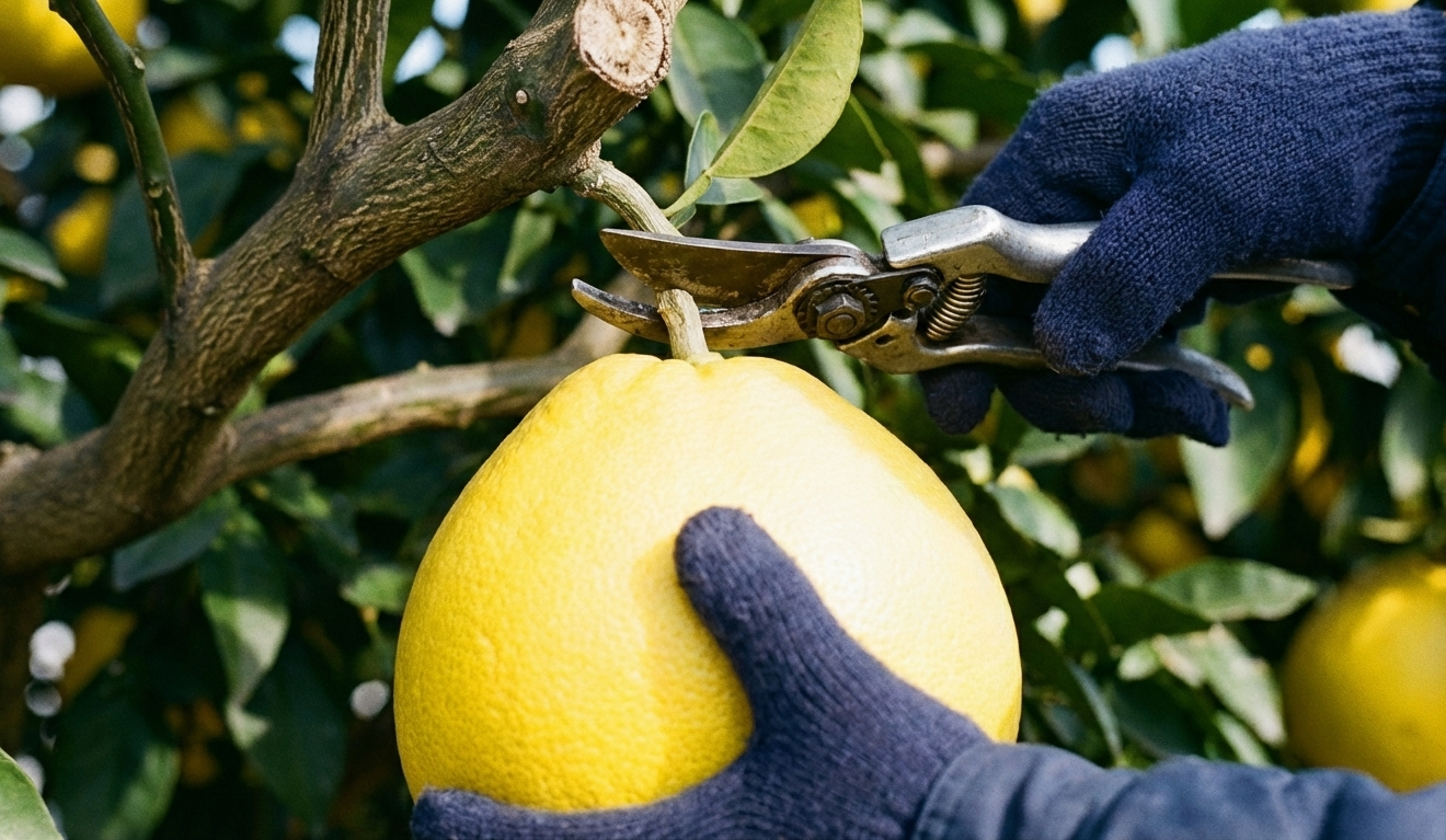 晩白柚の収穫時期