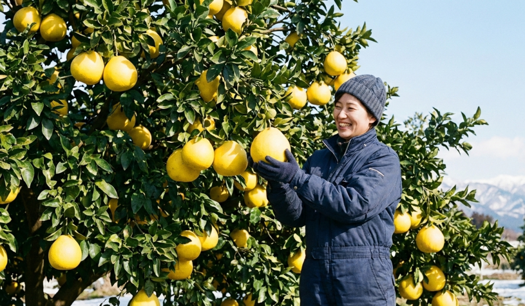 晩白柚の収穫時期と適切なタイミング